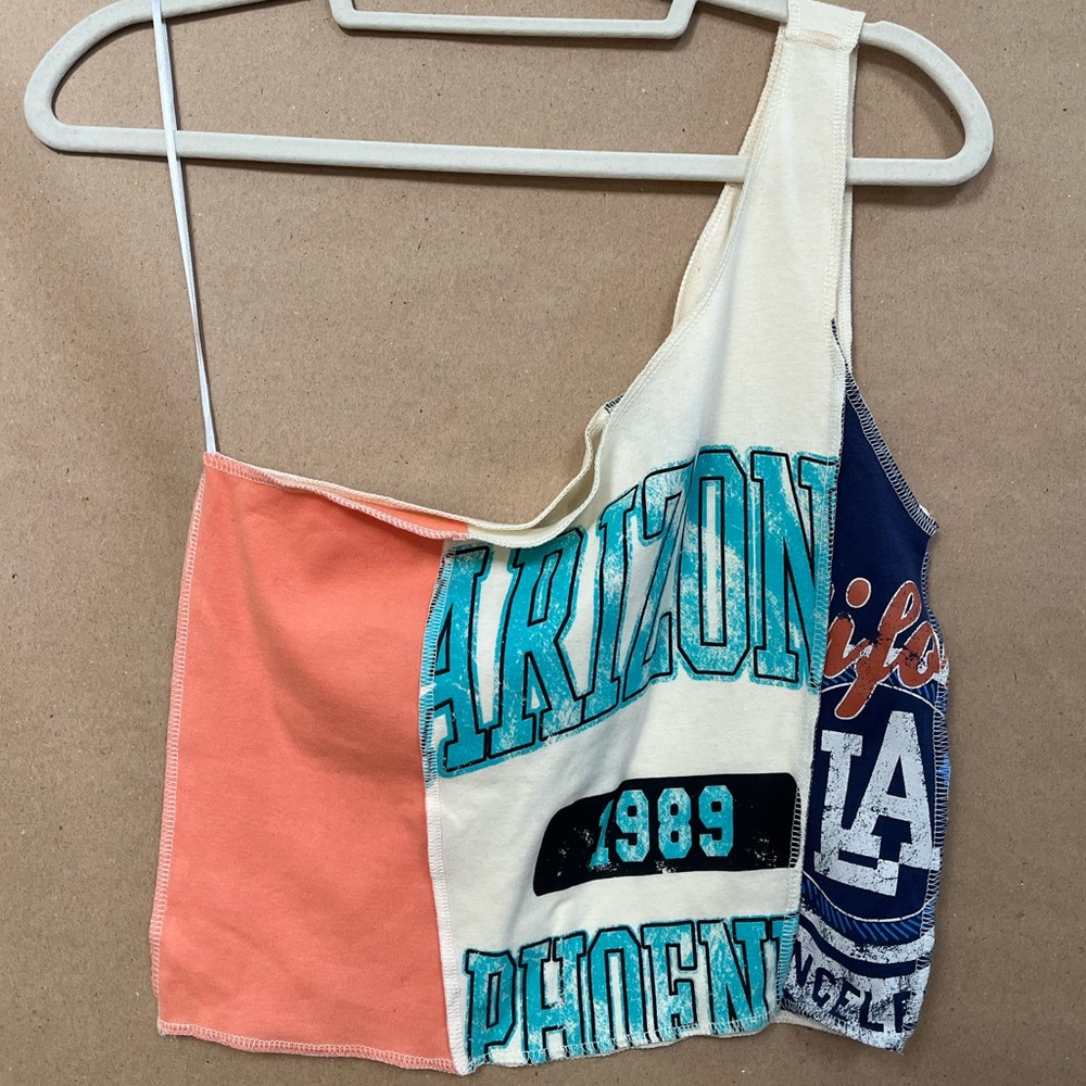 NWT STATE college one shoulder crop top!